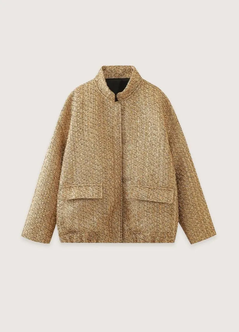 Veste kimono doré à paillettes - Glamour & raffiné-Kimikono