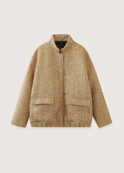 Veste kimono doré à paillettes - Glamour & raffiné-Kimikono