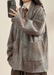 Gilet kimono homme gris | Gin