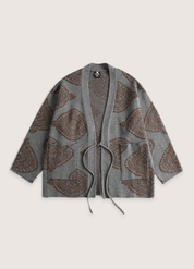 Veste kimono cardigan femme gris | Haigumo