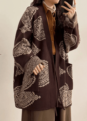 Veste kimono homme moderne marron | Cha