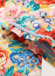 Veste kimono fleurie matelassée femme | Nishiki