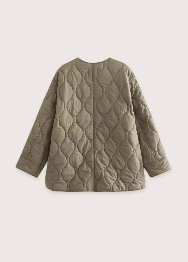 Veste kimono matelassée femme olive - Confort & style-Kimikono