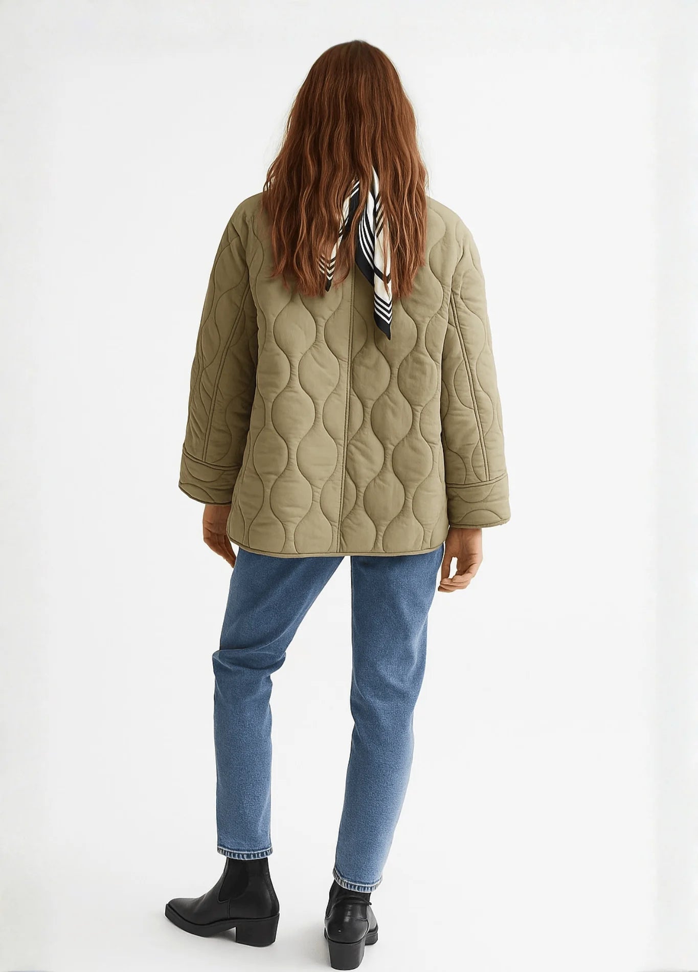 Veste kimono matelassée femme olive - Confort & style-Kimikono