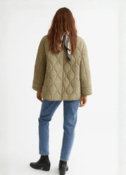 Veste kimono matelassée femme olive - Confort & style-Kimikono