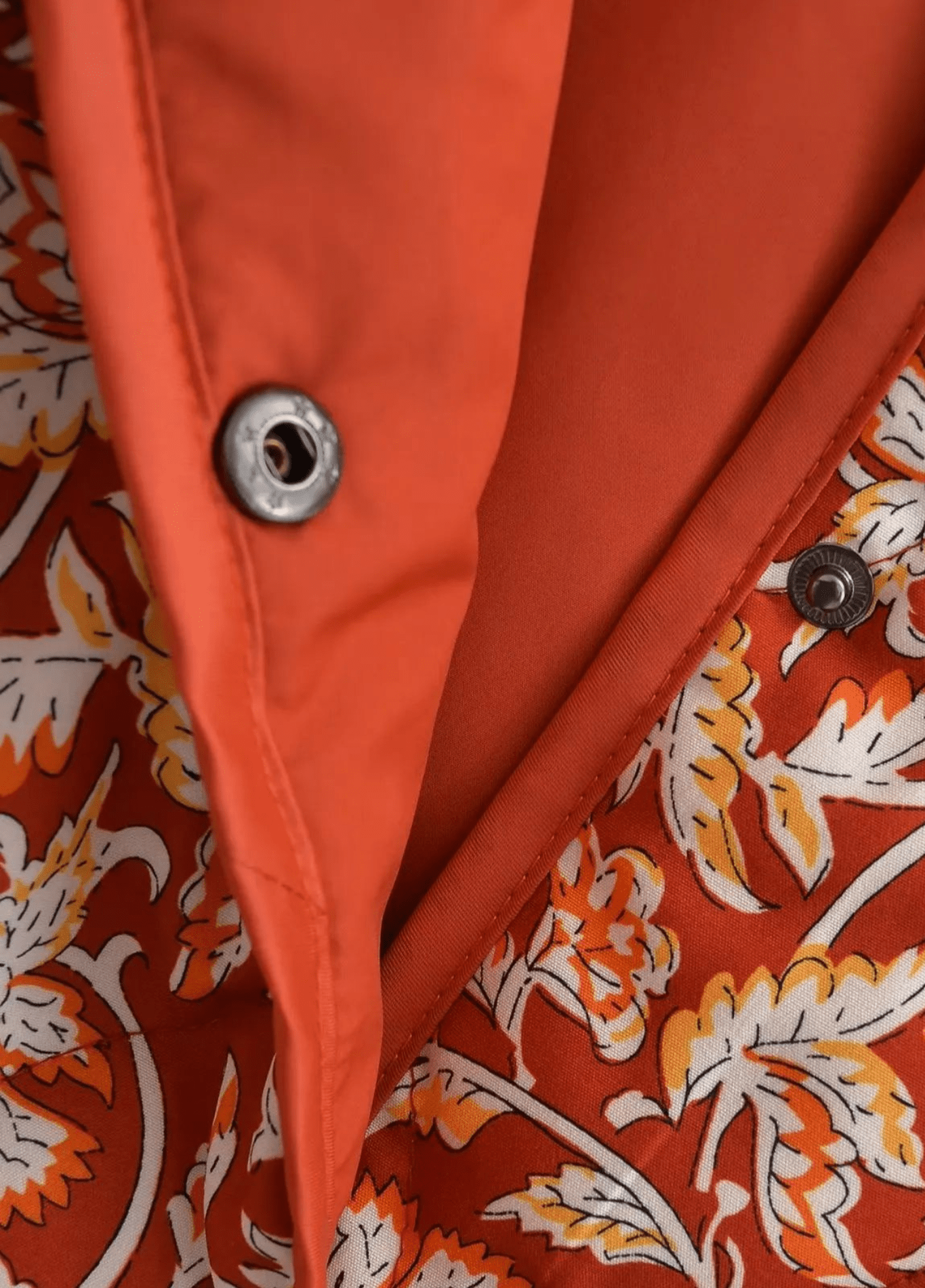 Veste kimono matelassée orange floral | Akatsuchi
