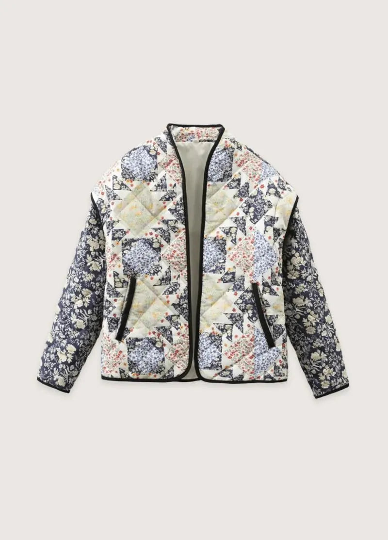Veste kimono matelassée patchwork - Réversible chic-Kimikono