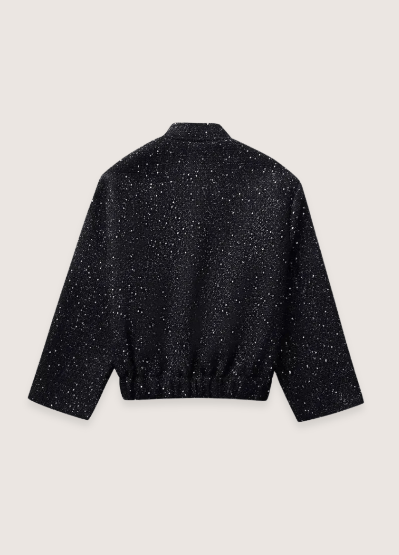 Veste kimono noir à paillettes | Yozora