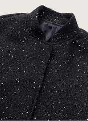 Veste kimono noir à paillettes | Yozora