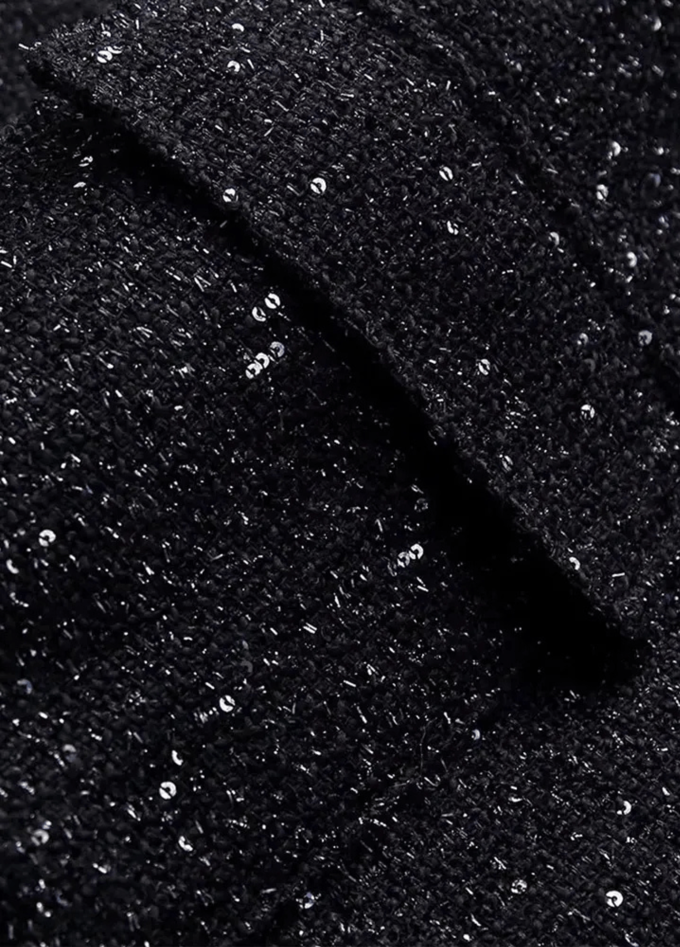 Veste kimono noir à paillettes | Yozora