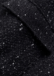 Veste kimono noir à paillettes | Yozora