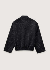 Veste kimono noir à paillettes - Style chic femme-Kimikono