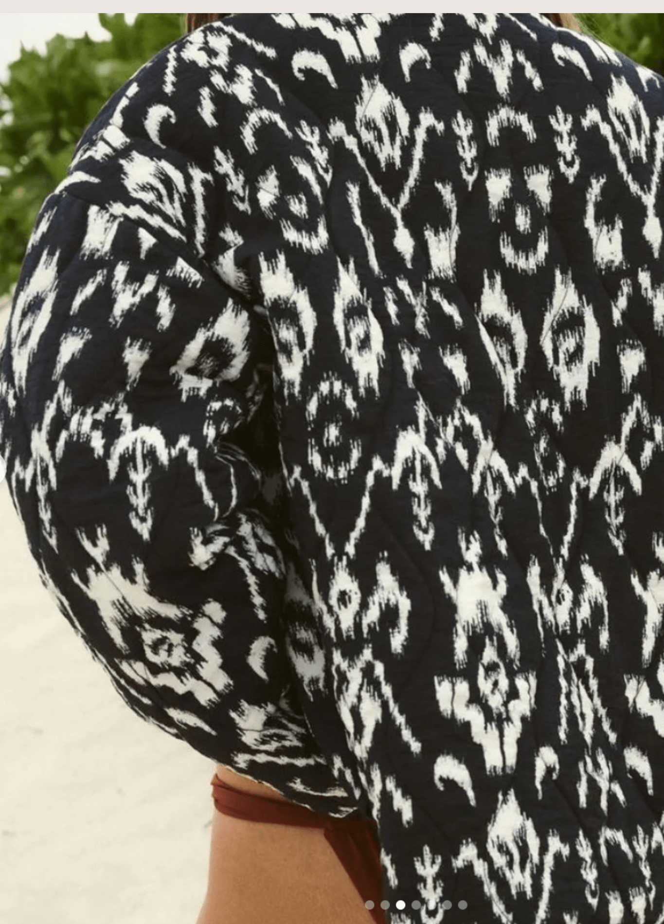 Veste kimono noir et blanc en coton | Monokuro
