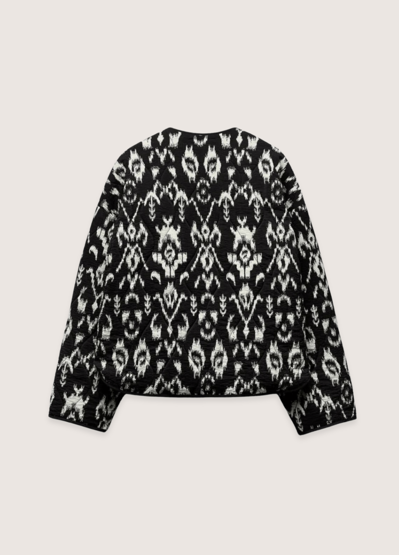 Veste kimono noir et blanc en coton | Monokuro