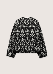 Veste kimono noir et blanc en coton | Monokuro