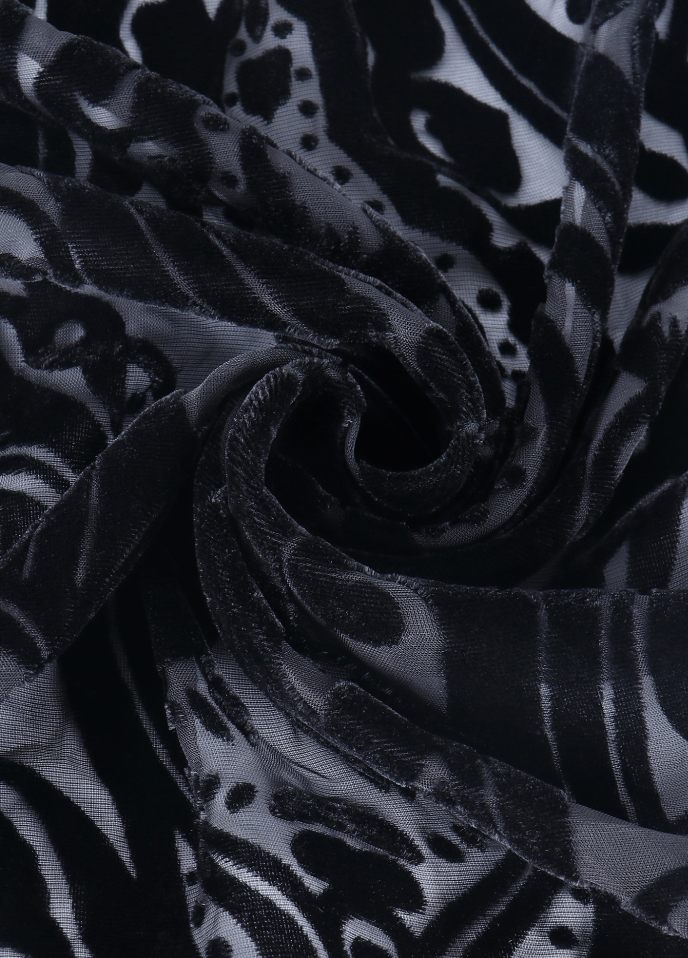 Kimono poncho noir brodé | Yamikiri