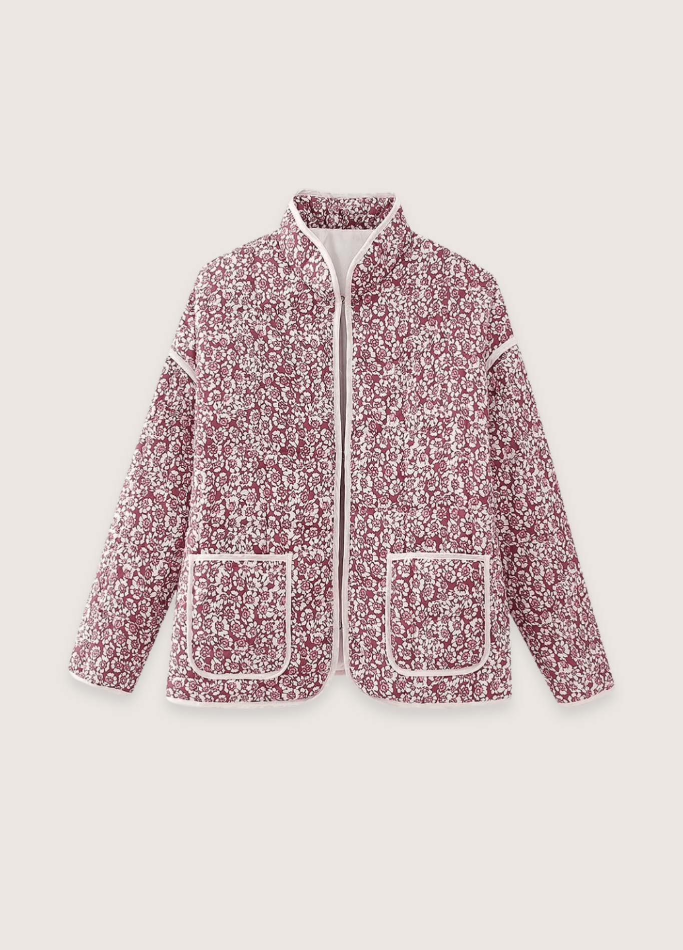 Veste légère kimono fleurie rose | Sakurako