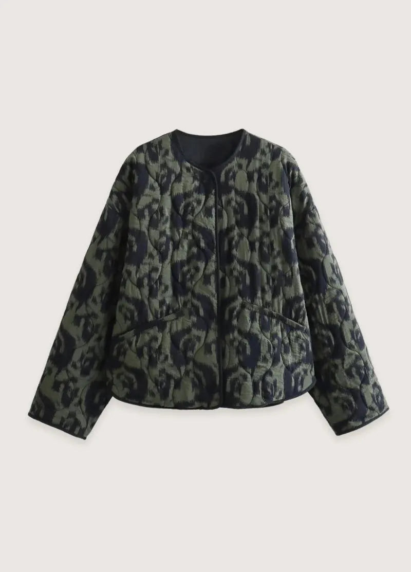Veste kimono verte en coton épais - Style authentique-Kimikono