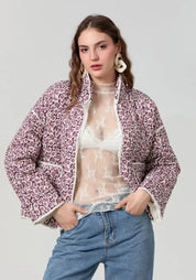 Veste légère kimono fleurie rose - Bohème & chic-Kimikono