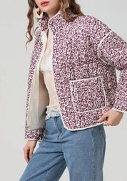 Veste légère kimono fleurie rose - Bohème & chic-Kimikono