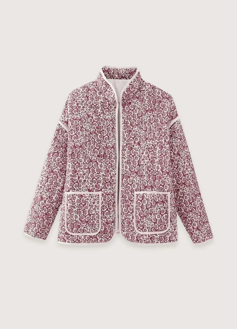 Veste légère kimono fleurie rose - Bohème & chic-Kimikono